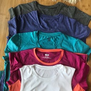 Lot of Five (5) Champion and Fila Shirts XL